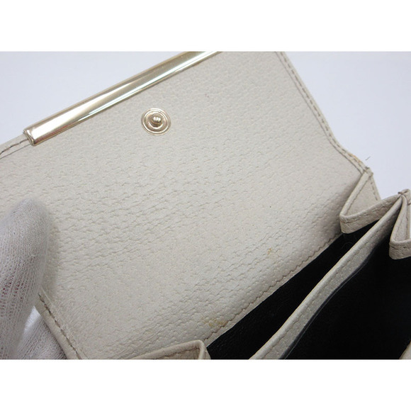 Gucci GG Double Hook Wallet Beige Canvas Leather - Picture 11 of 12
